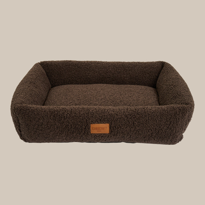 NUNA // Hundekorb - Teddyweiches & waschbares Hundebett aus Memory Foam (braun)