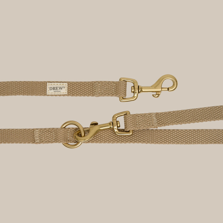 Beige / Adjustable cotton dog leash (Beige)