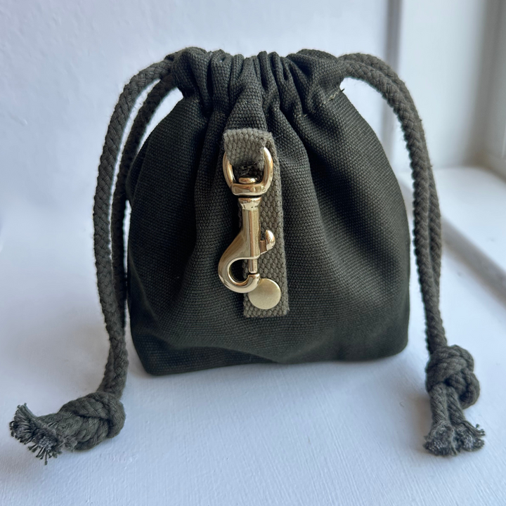 Leckerli-Tasche / Perfekt für Training und Spaziergang - Canvas (Oliv)