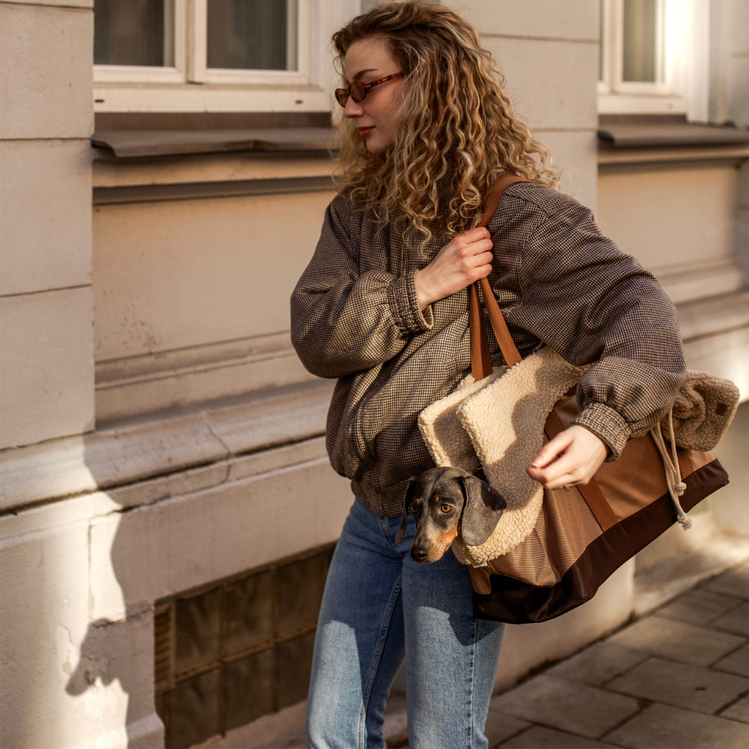 Aspen / Dog bag with teddy lining