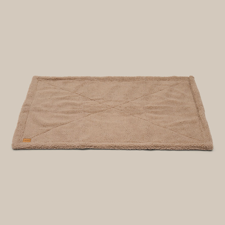Soft dog blanket in teddy fleece - (brown)