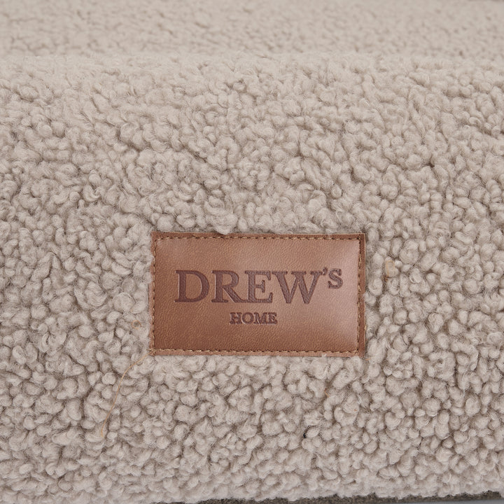 Hundekorb Nuna - Teddyweiches &amp; waschbares Hundebett aus Memory Foam (Taupe)