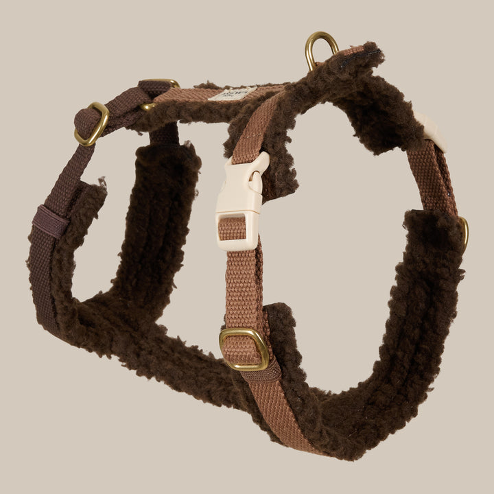 Teddy - Verstellbares Hundegeschirr aus weichem Fleece (Beige)