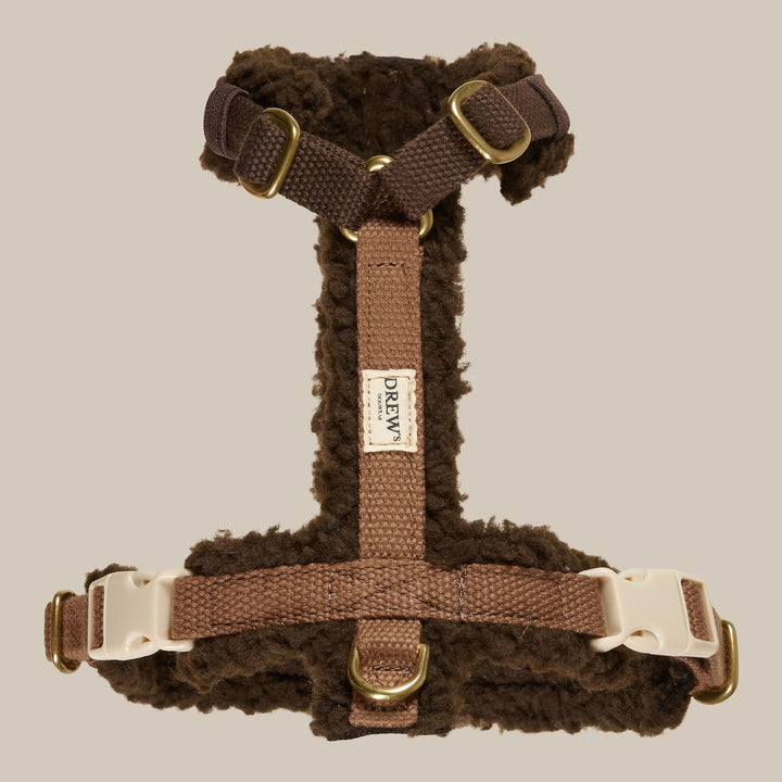Teddy - Verstellbares Hundegeschirr aus weichem Fleece (Beige)