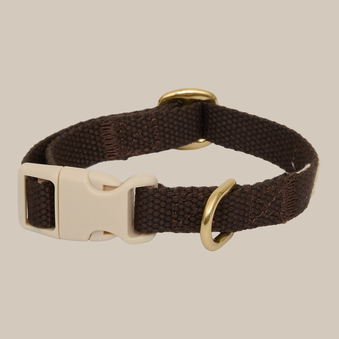 Helles und verstellbares Welpenhalsband / Dunkelbraun