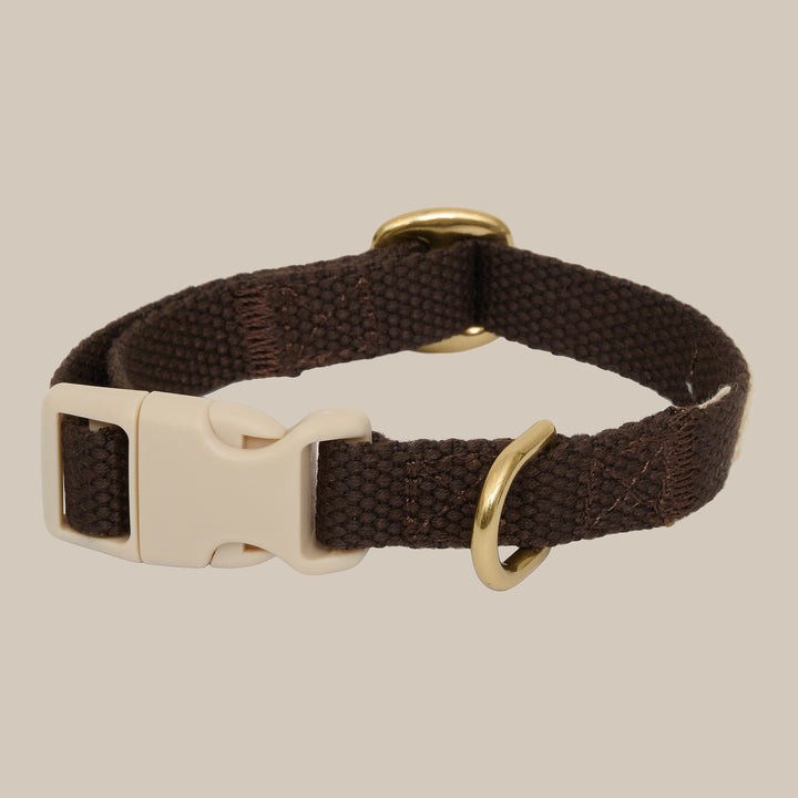 Helles und verstellbares Welpenhalsband / Dunkelbraun