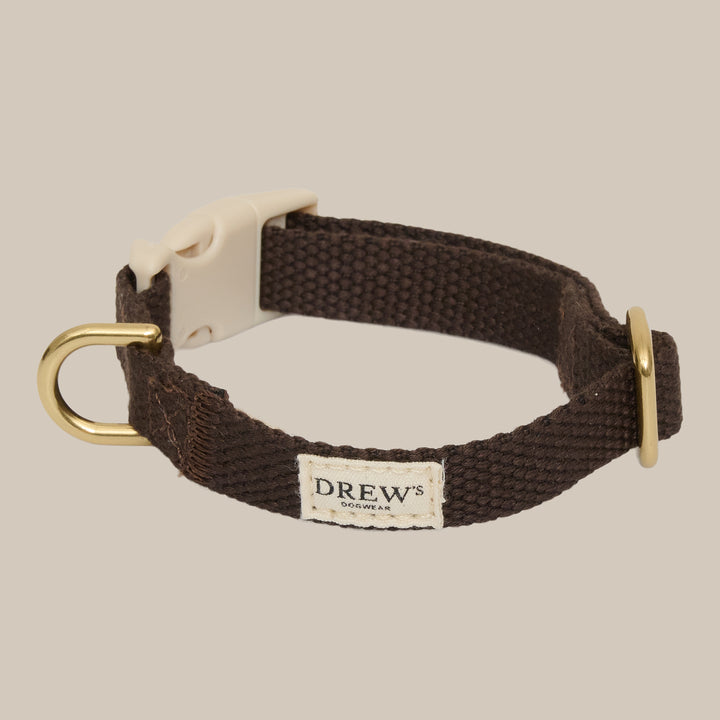 Helles und verstellbares Welpenhalsband / Dunkelbraun