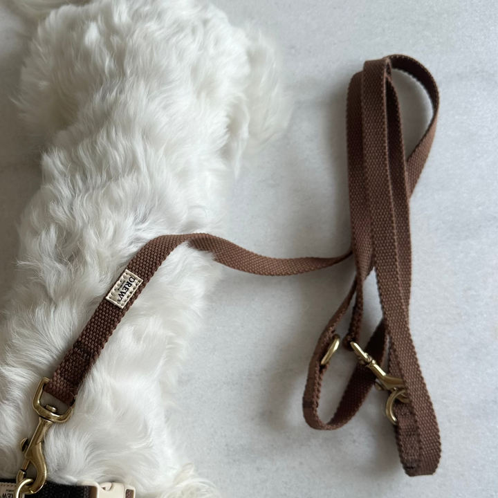 Brown / Adjustable cotton dog leash (Brown)