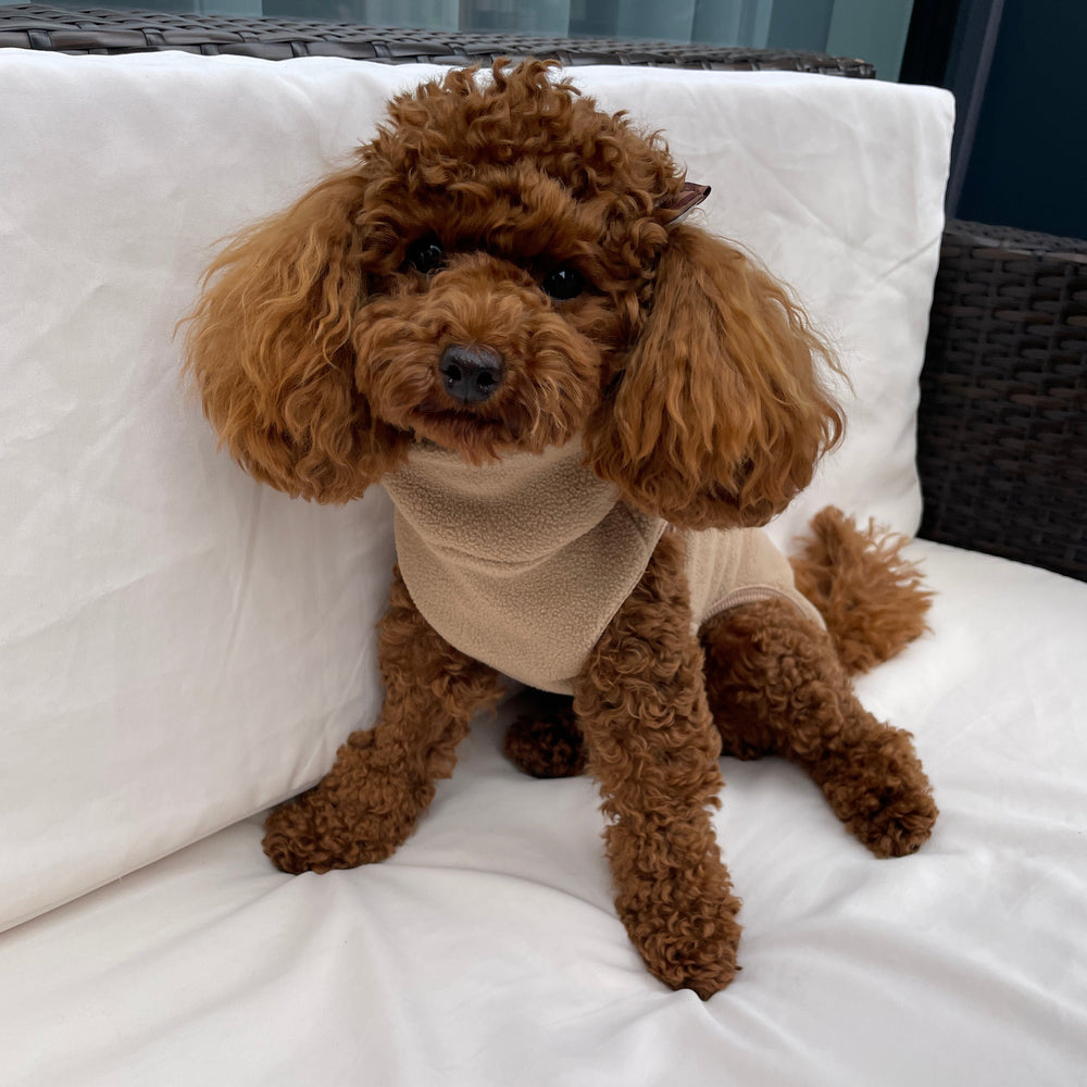 Beige fleece sweater