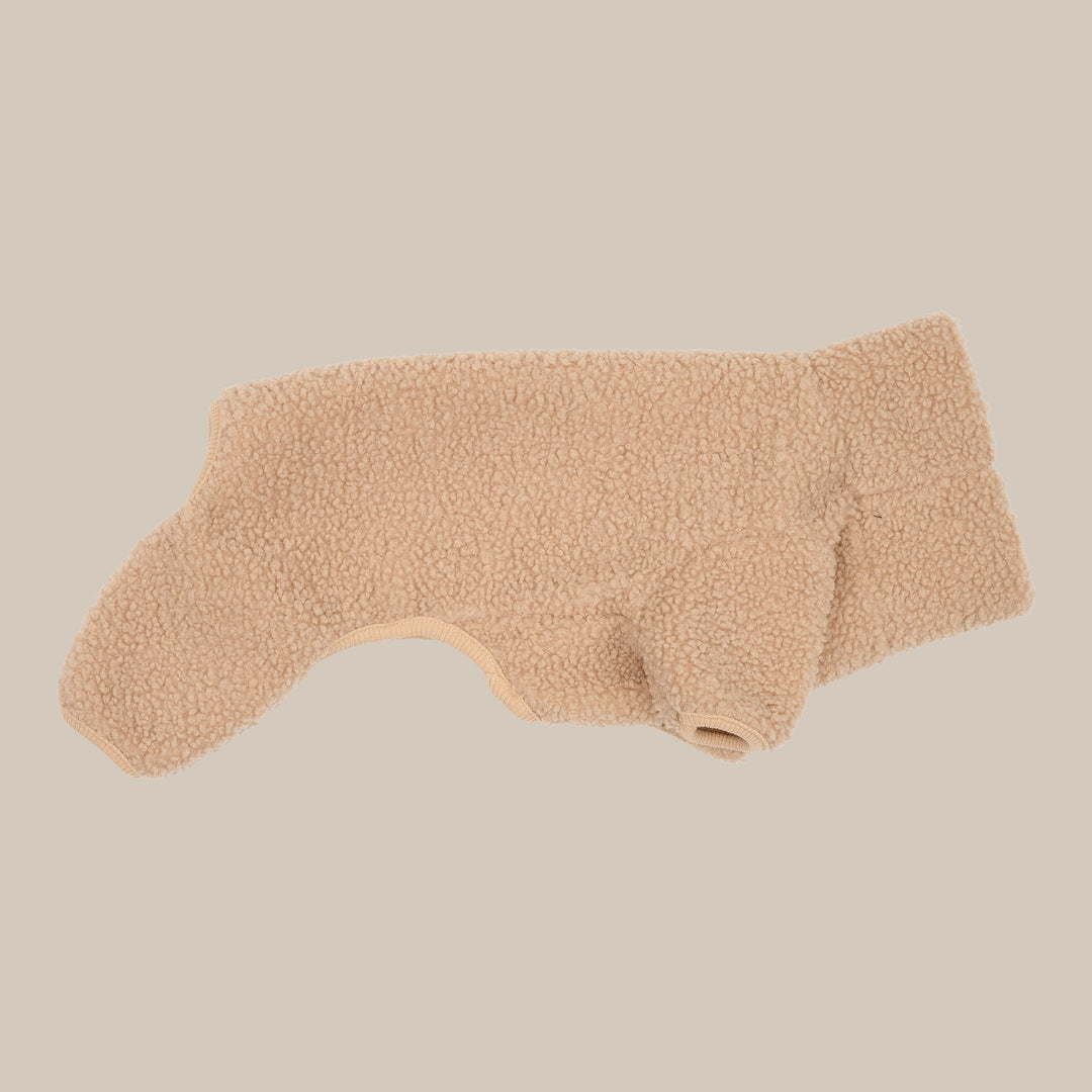 MILO // Dog sweater in soft teddy material (beige)