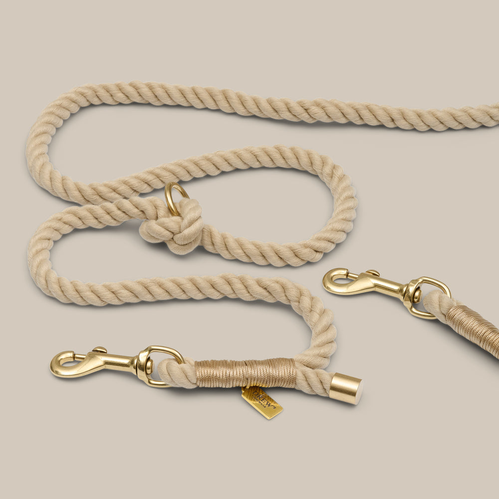 Beige håndfri hundesnor