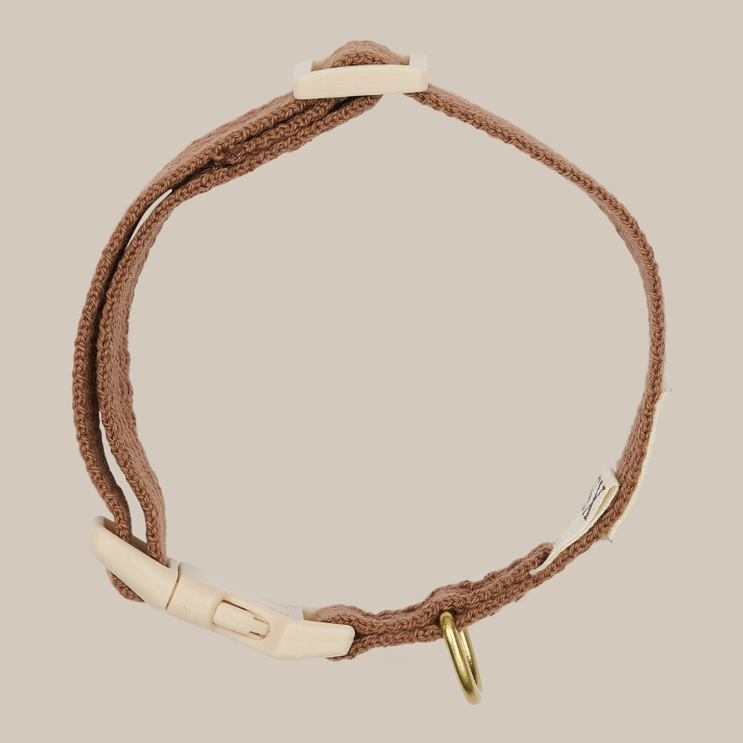 Brunt mini hvalpehalsbånd