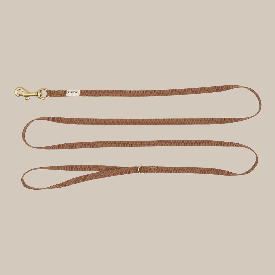 Brown / Light and soft puppy leash (mini)