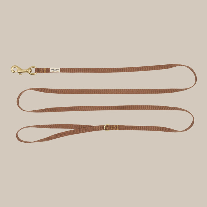 Brown / Light and soft puppy leash (mini)