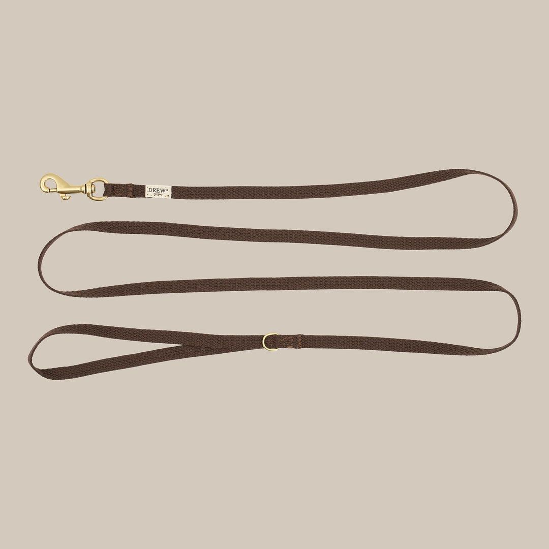 Dark brown / Light and soft puppy leash (mini)